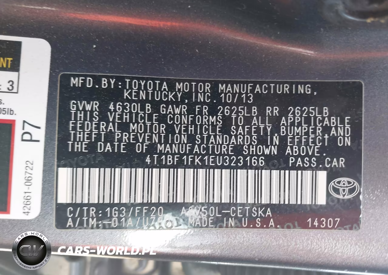 2014 Toyota Camry Se VIN:4T1BF1FK1EU323166 - 9