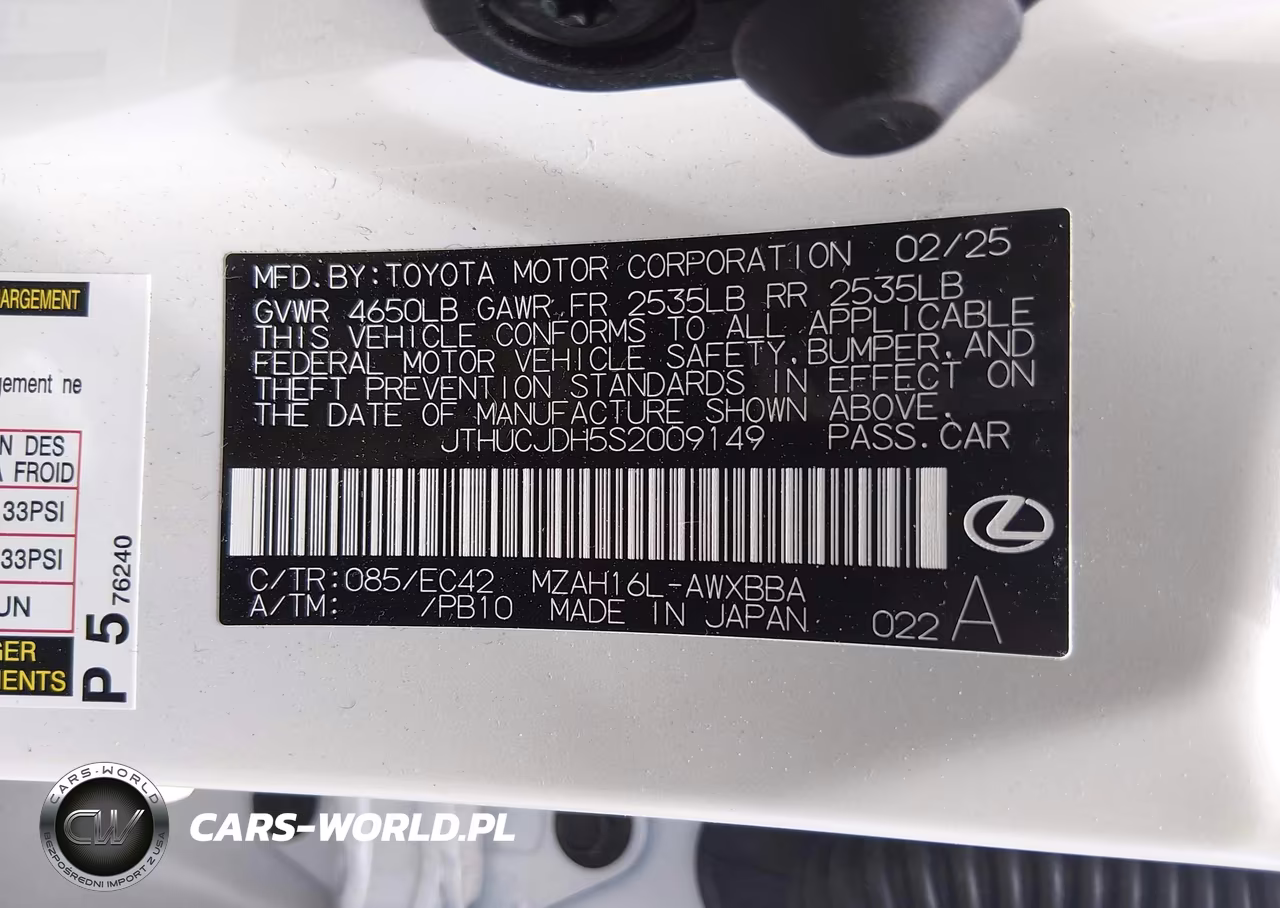 2025 Lexus Ux 300H Premium VIN:JTHUCJDH5S2009149 - 9