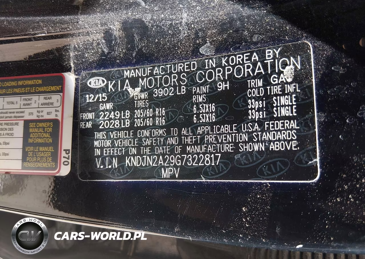 2016 Kia Soul VIN:KNDJN2A29G7322817 - 9