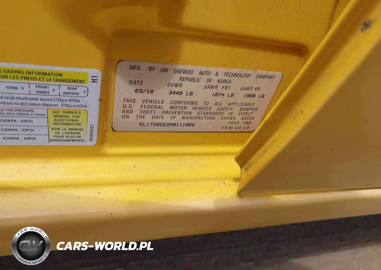 2010 Chevrolet Aveo Lt VIN:KL1TD6DE2AB111060 - 9