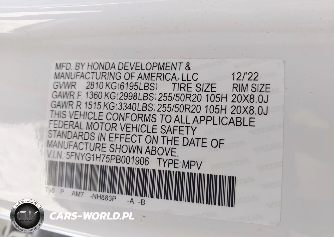 2023 Honda Pilot Awd Touring VIN:5FNYG1H75PB001906 - 9