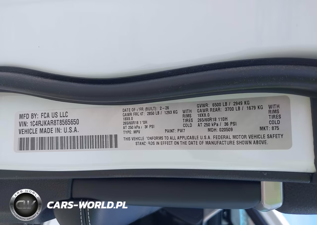 2026 Jeep Grand Cherokee L Altitude 4X4 VIN:1C4RJKAR8T8565650 - 9