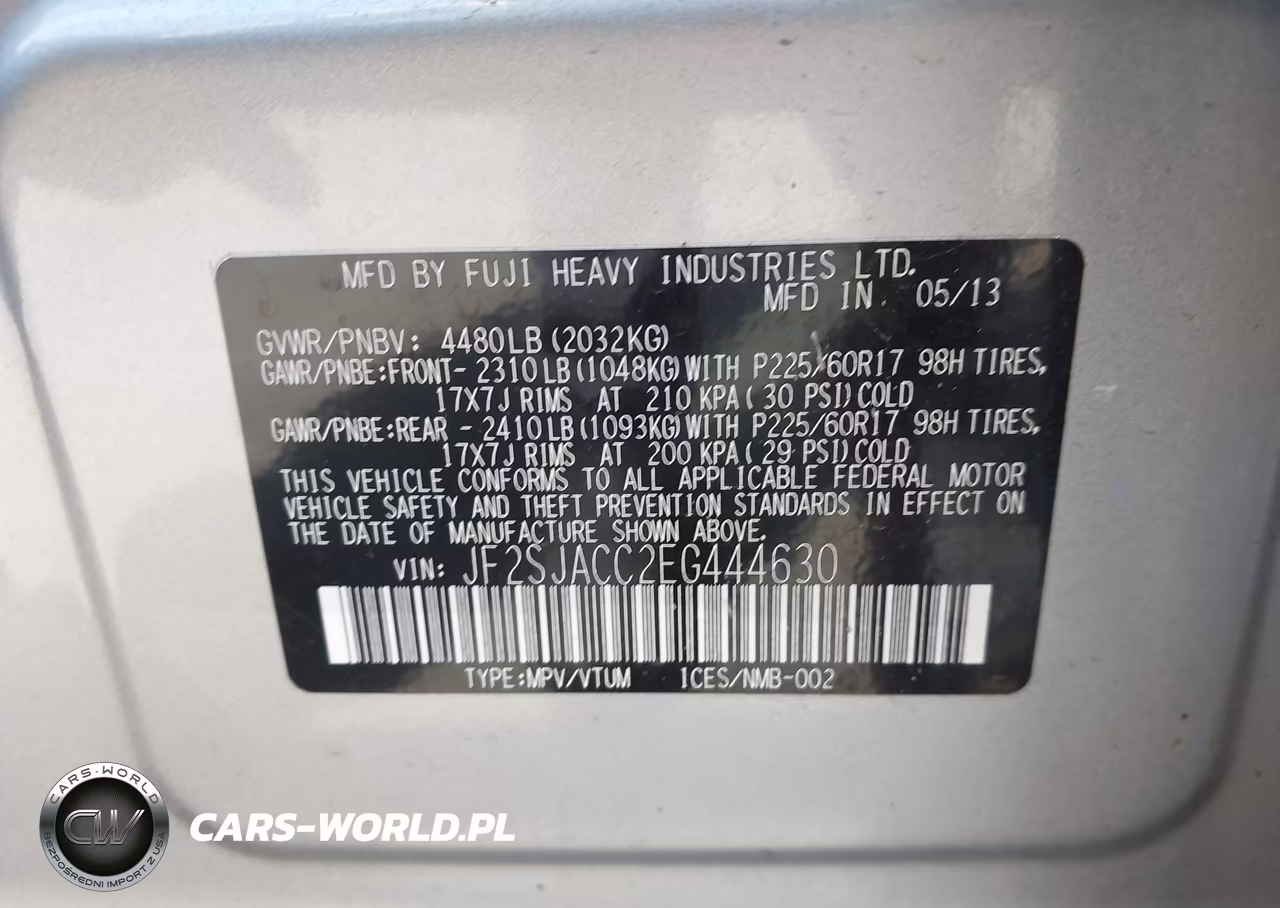 2014 Subaru Forester 2.5I Premium VIN:JF2SJACC2EG444630 - 9