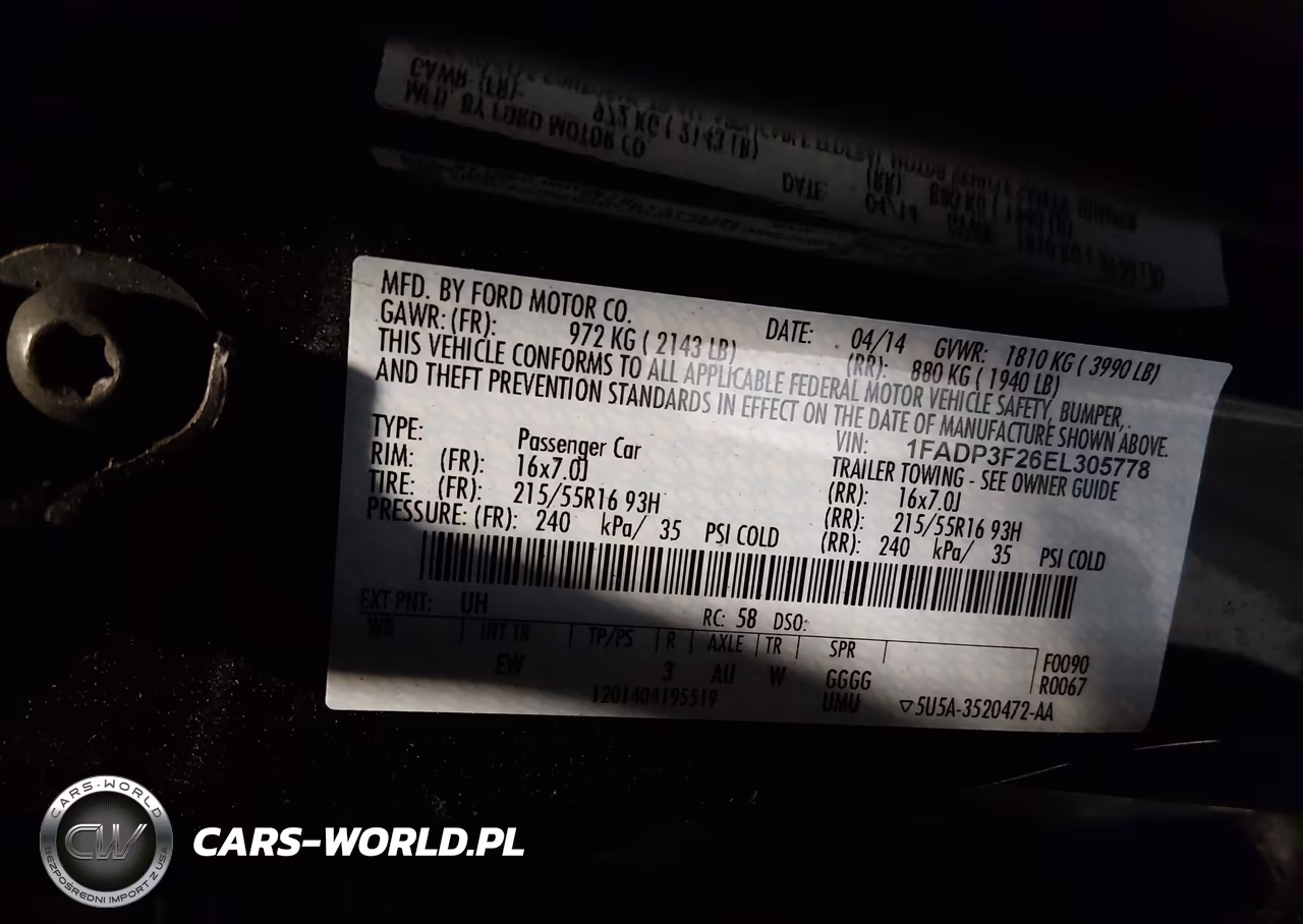 2014 Ford Focus Se VIN:1FADP3F26EL305778 - 9
