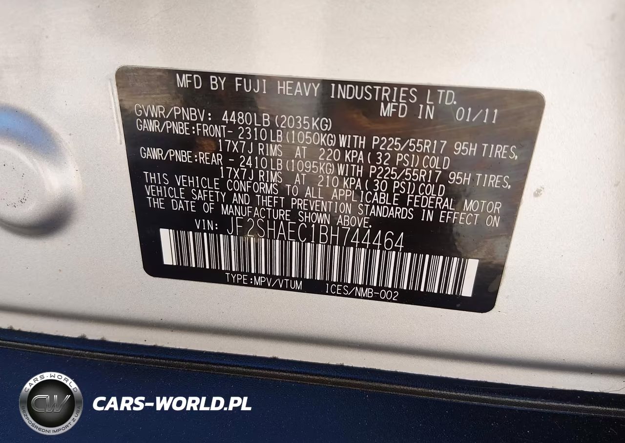 2011 Subaru Forester 2.5X Limited VIN:JF2SHAEC1BH744464 - 9