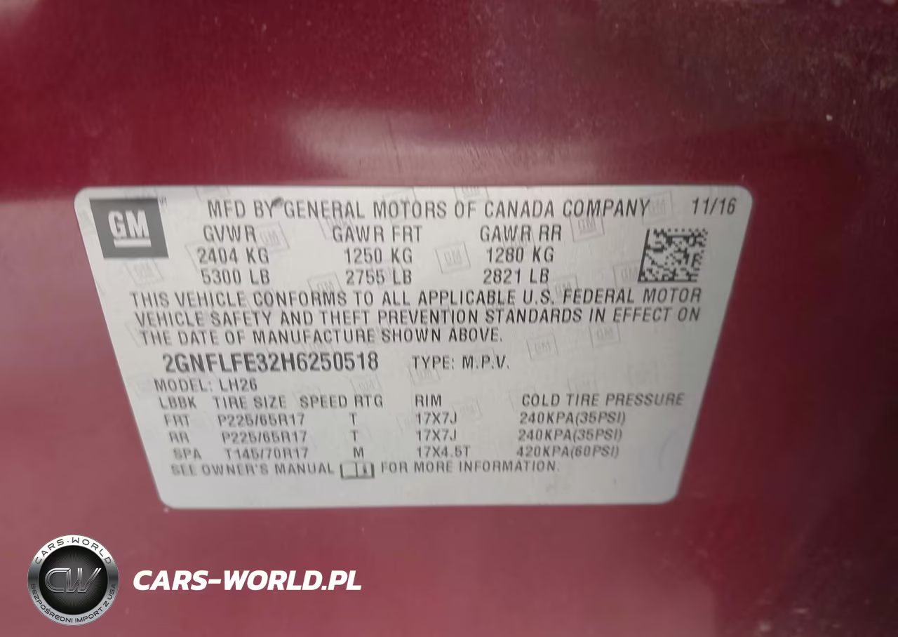 2017 Chevrolet Equinox Lt VIN:2GNFLFE32H6250518 - 9