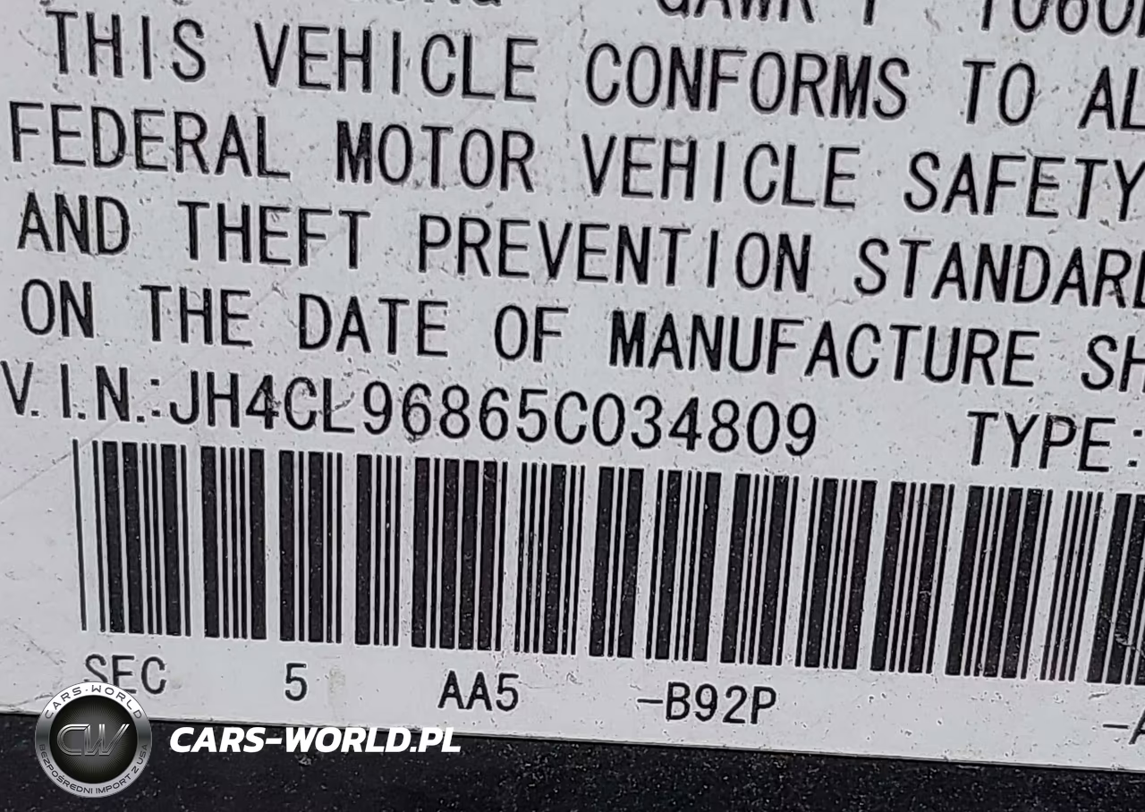 2005 Acura Tsx VIN:JH4CL96865C034809 - 9