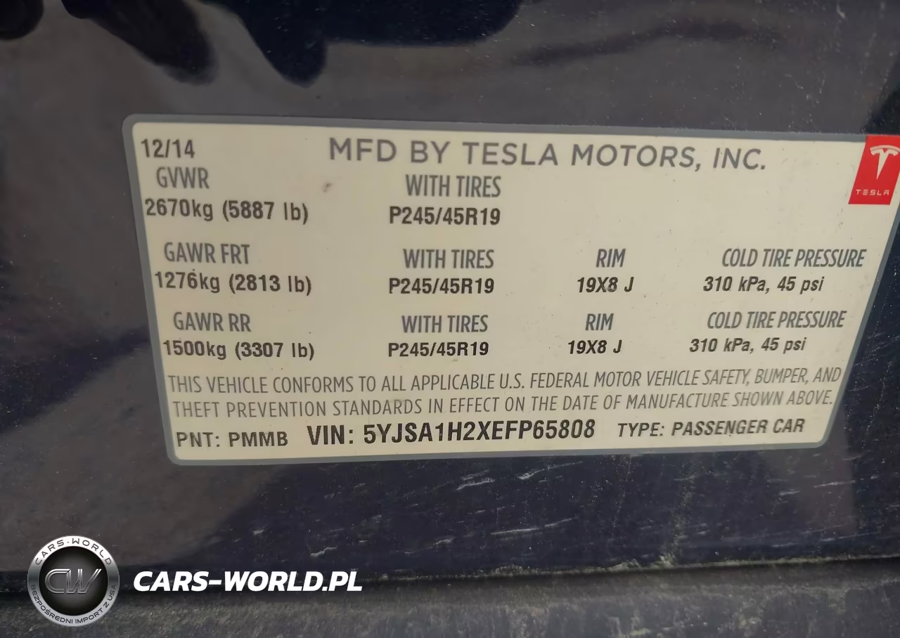 2014 Tesla Model S P85D VIN:5YJSA1H2XEFP65808 - 9