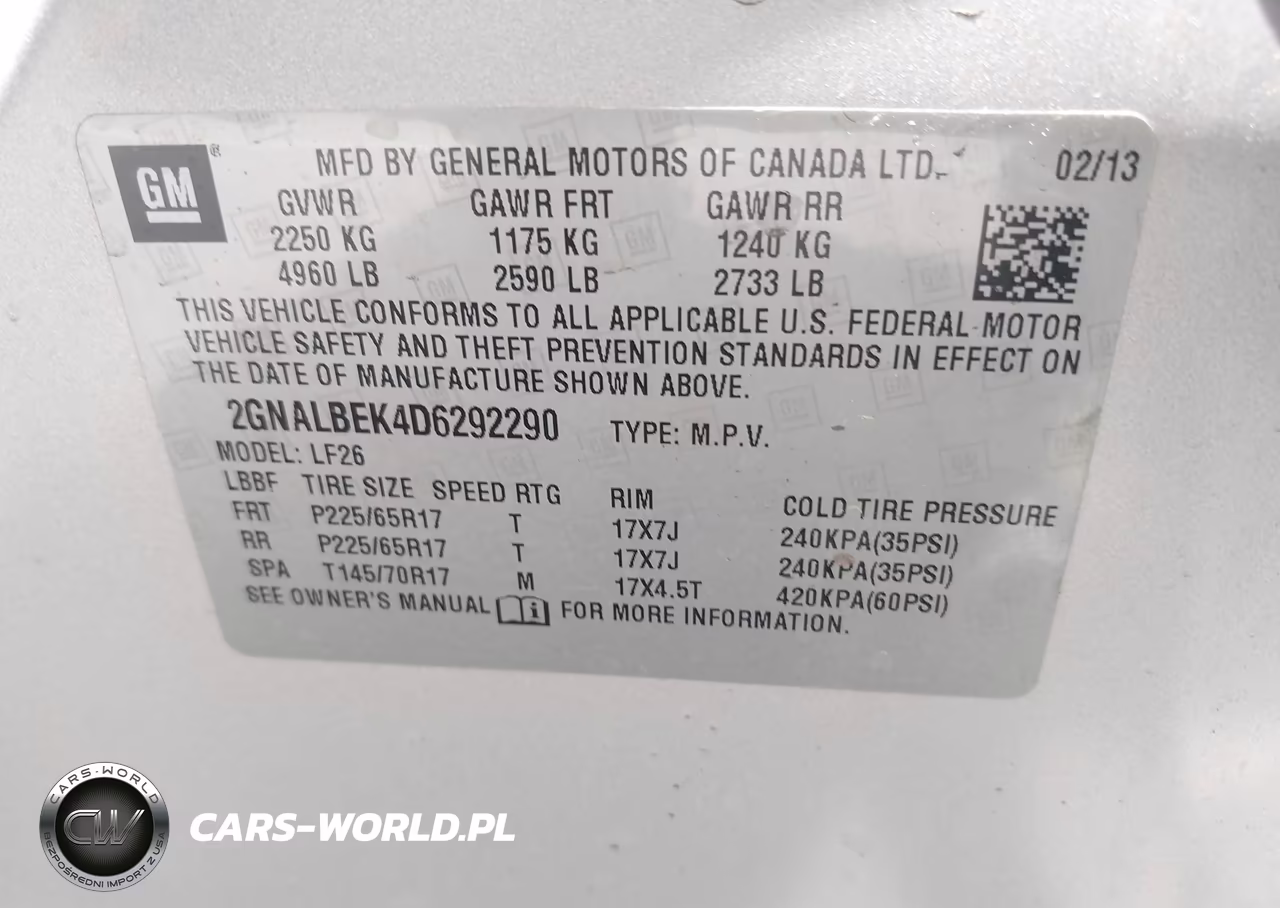 2013 Chevrolet Equinox Ls VIN:2GNALBEK4D6292290 - 9