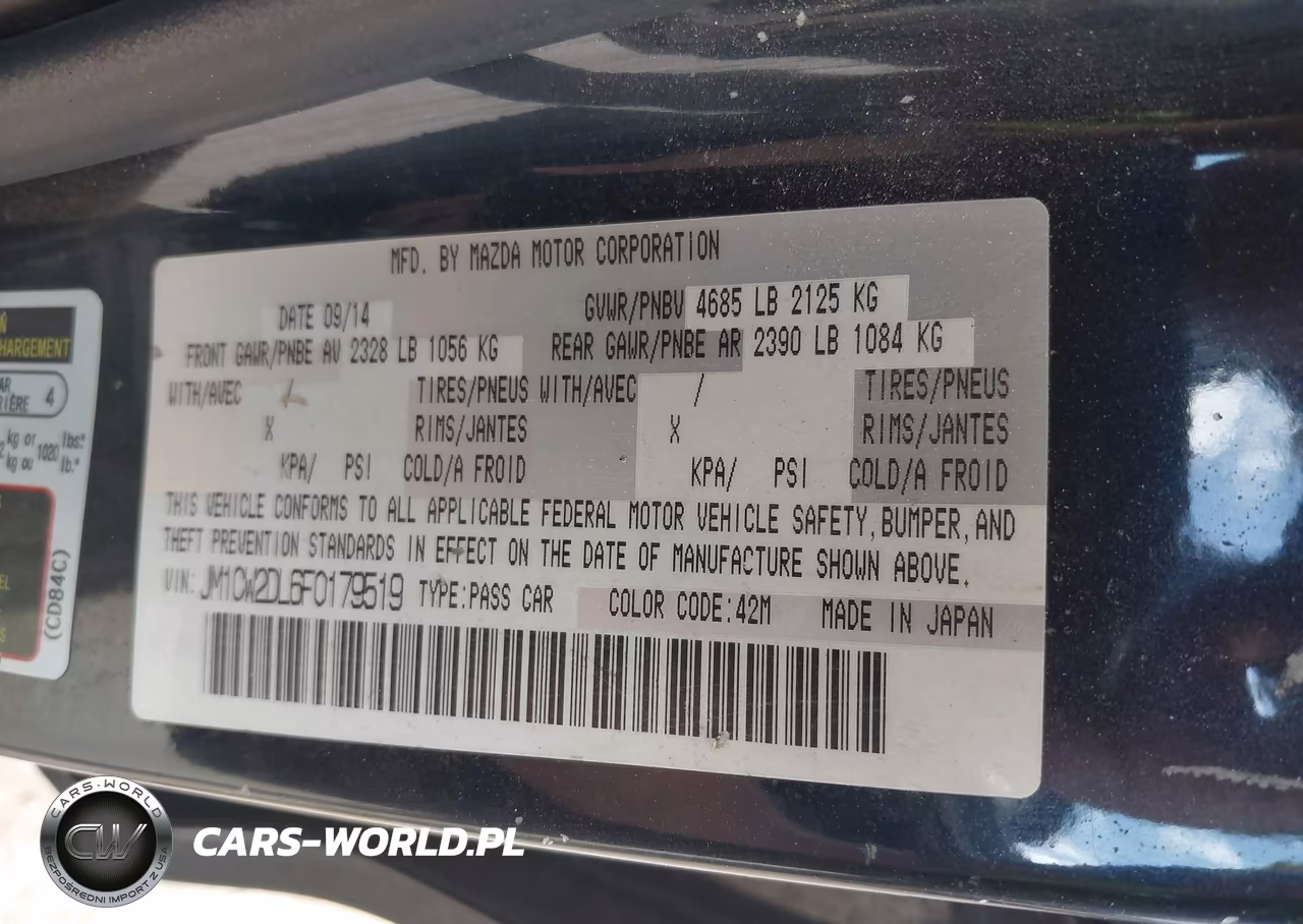 2015 Mazda Mazda5 Grand Touring VIN:JM1CW2DL6F0179519 - 9