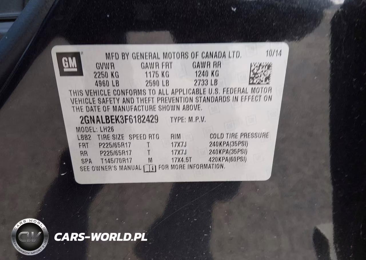 2015 Chevrolet Equinox 1Lt VIN:2GNALBEK3F6182429 - 9
