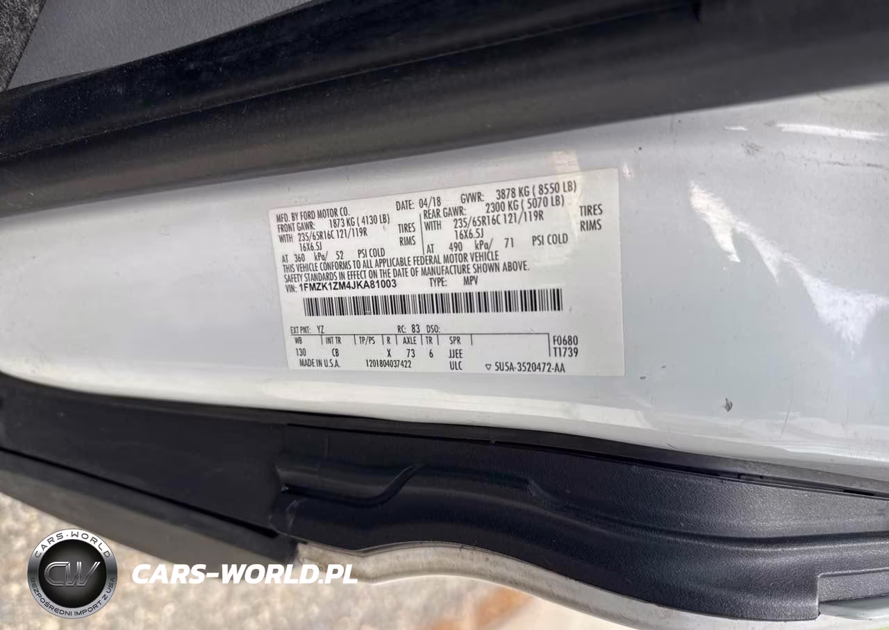 2018 Ford Transit-150 Xl VIN:1FMZK1ZM4JKA81003 - 9