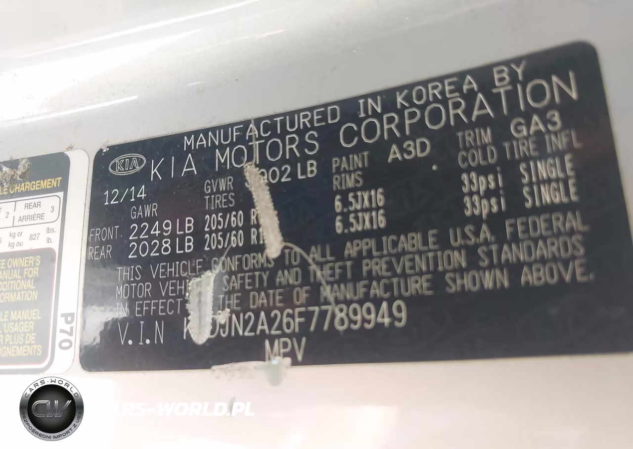 2015 Kia Soul VIN:KNDJN2A26F7789949 - 9