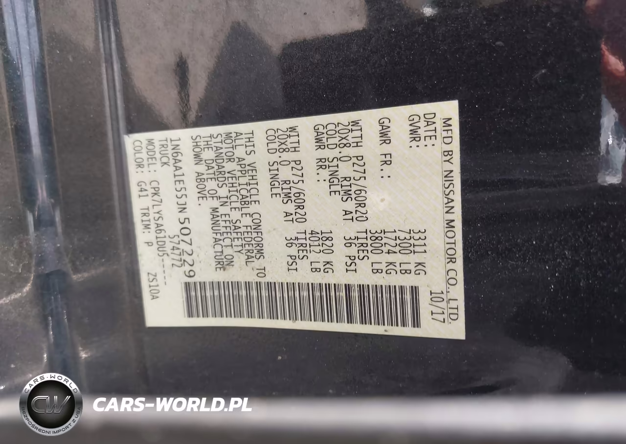 2018 Nissan Titan Platinum Reserve VIN:1N6AA1E55JN507229 - 9