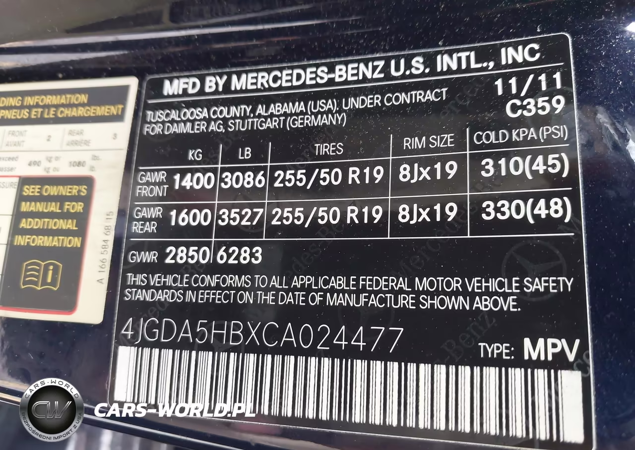 2012 Mercedes-Benz Ml 350 4Matic VIN:4JGDA5HBXCA024477 - 9