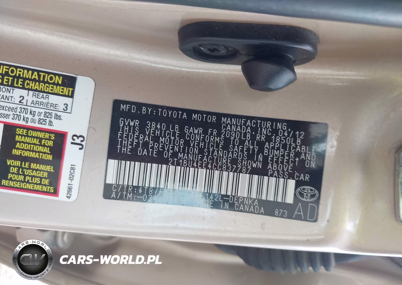 2012 Toyota Corolla Le VIN:2T1BU4EE4CC837787 - 9