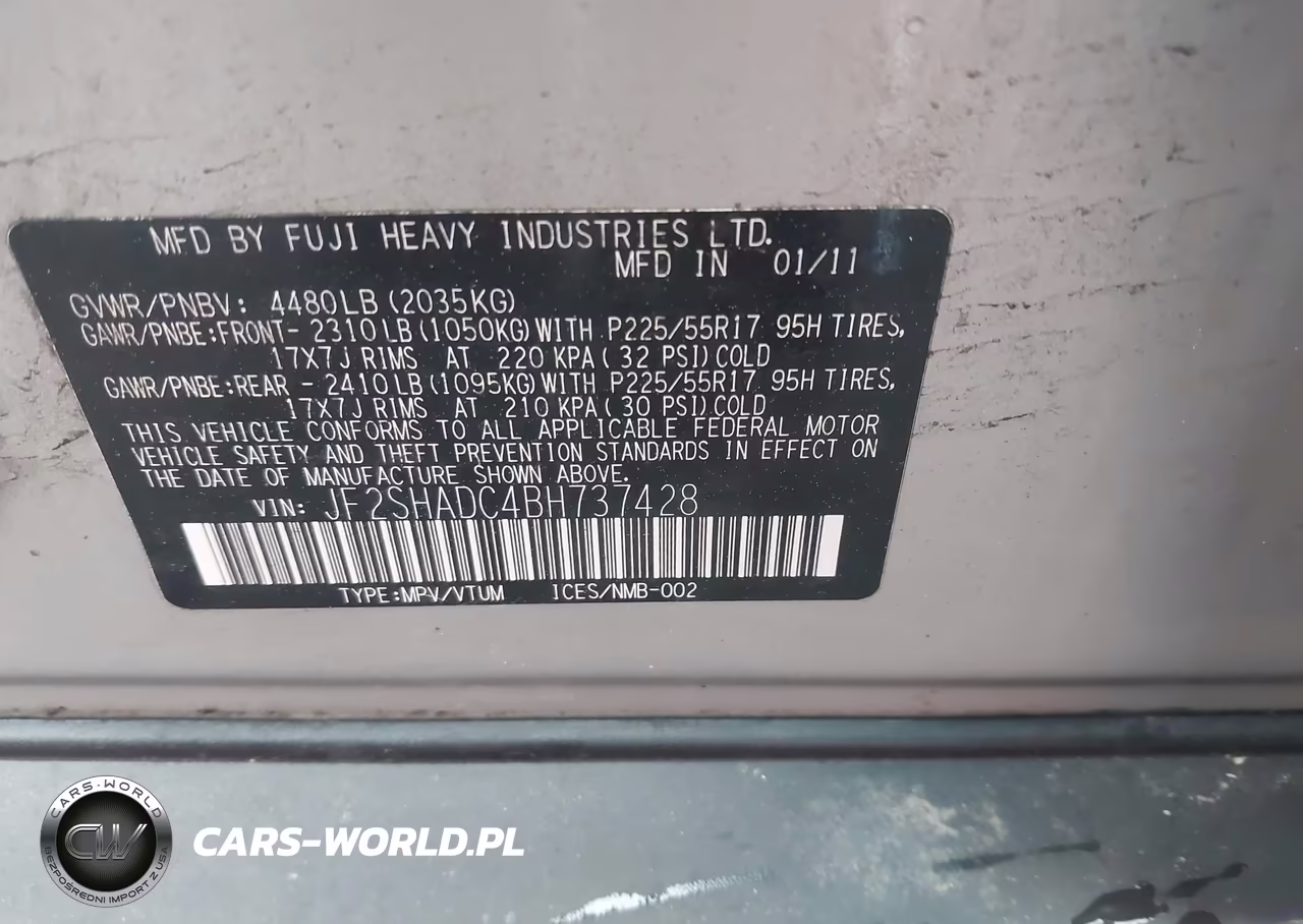 2011 Subaru Forester 2.5X Premium VIN:JF2SHADC4BH737428 - 9