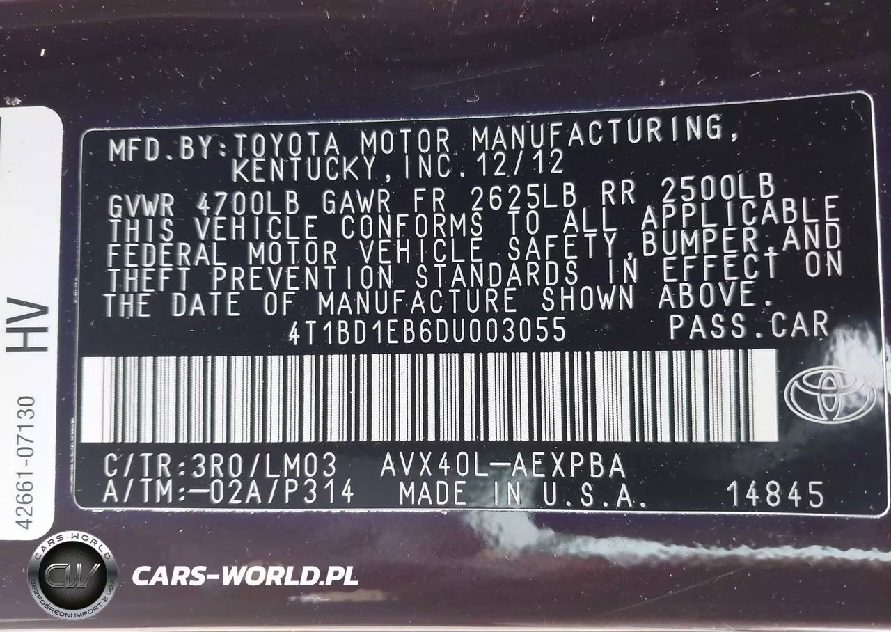 2013 Toyota Avalon Hybrid Limited VIN:4T1BD1EB6DU003055 - 9