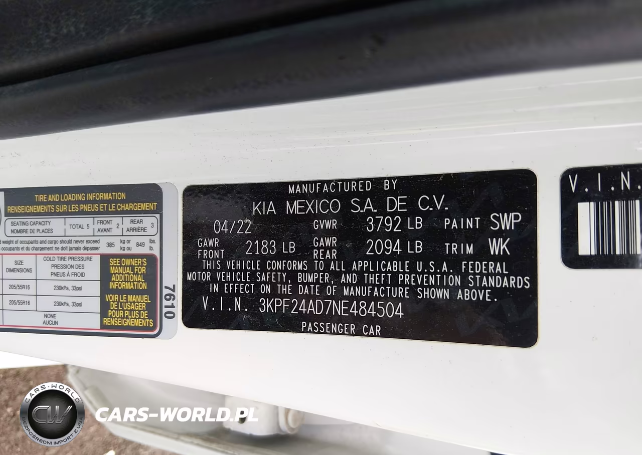 2022 Kia Forte Lxs VIN:3KPF24AD7NE484504 - 9
