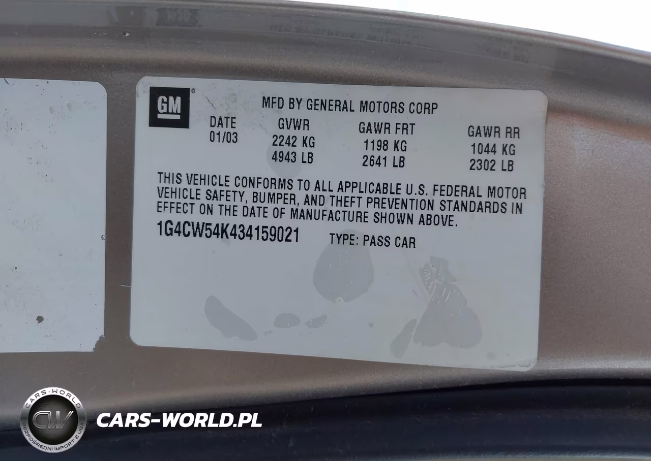 2003 Buick Park Avenue VIN:1G4CW54K434159021 - 9