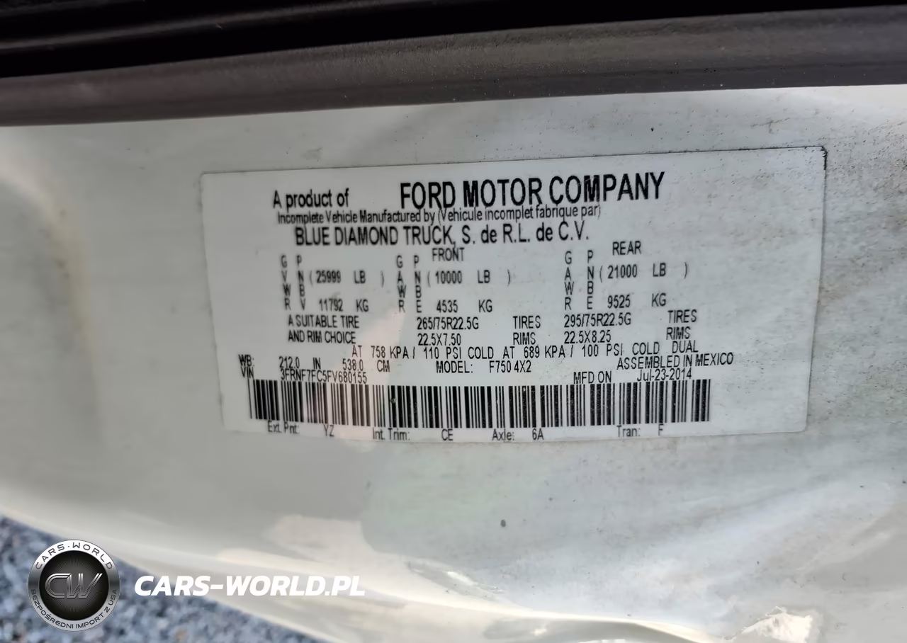 2015 Ford F-750 VIN:3FRNF7FC5FV680155 - 9