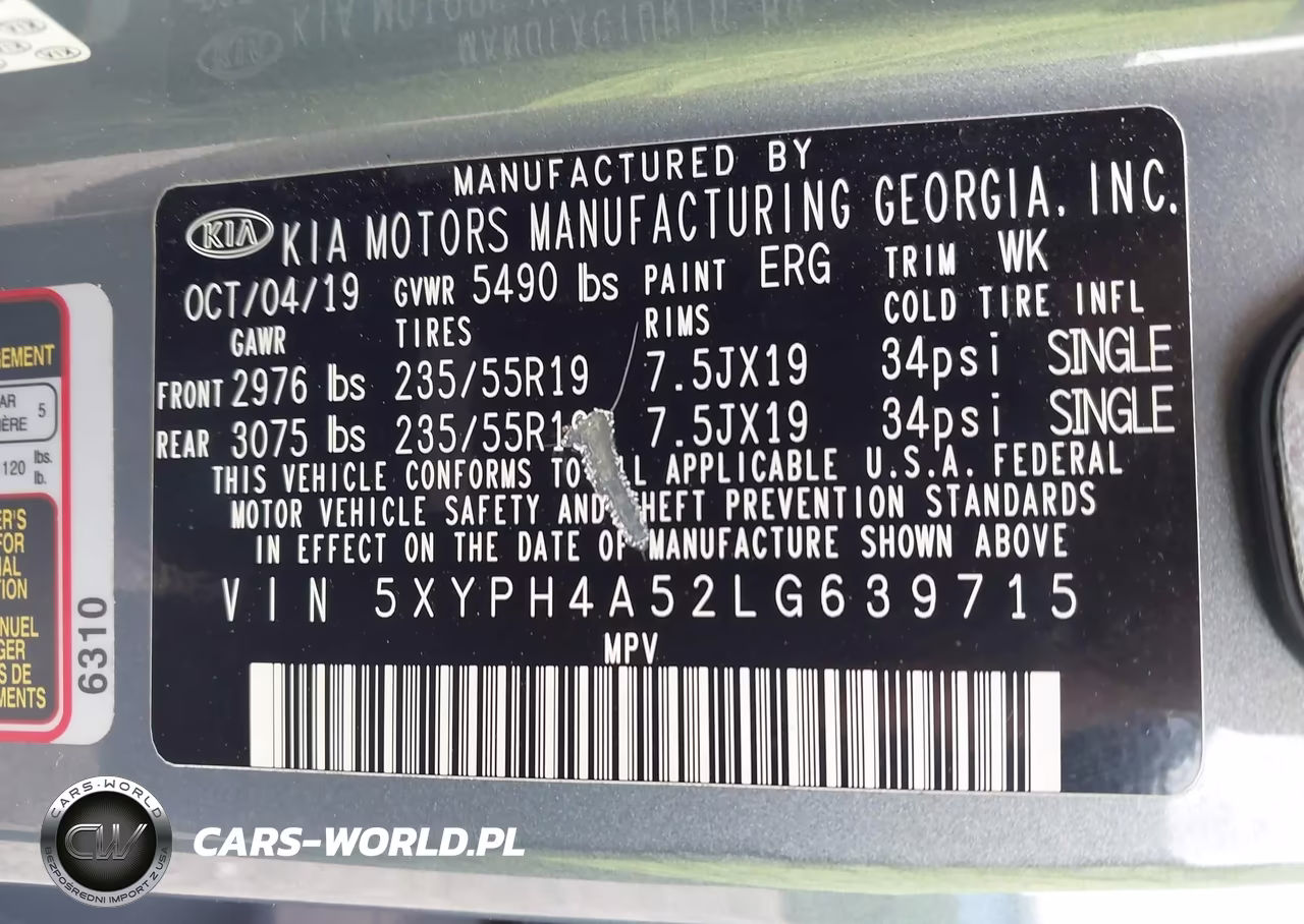 2020 Kia Sorento 3.3L Ex VIN:5XYPH4A52LG639715 - 9