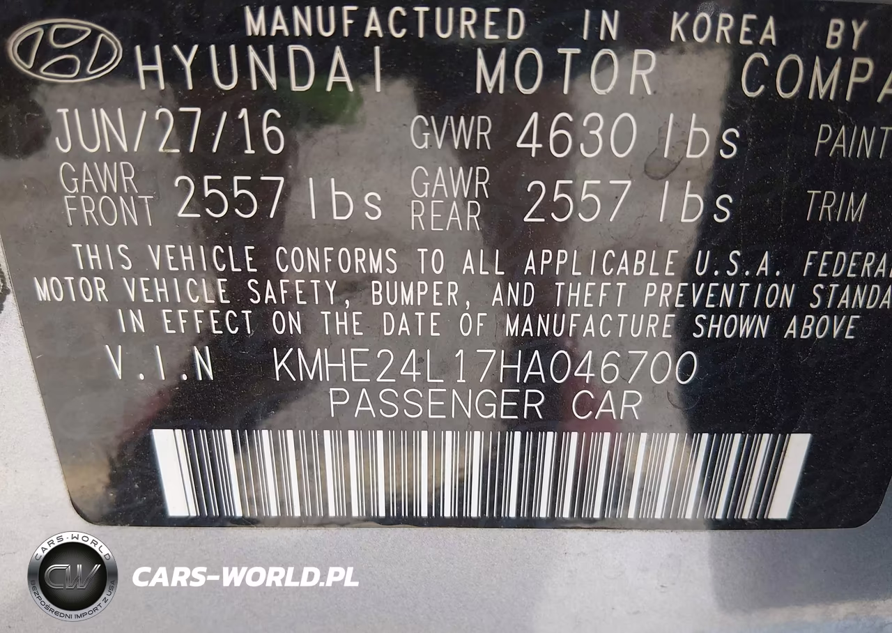 2017 Hyundai Sonata Hybrid Se VIN:KMHE24L17HA046700 - 9
