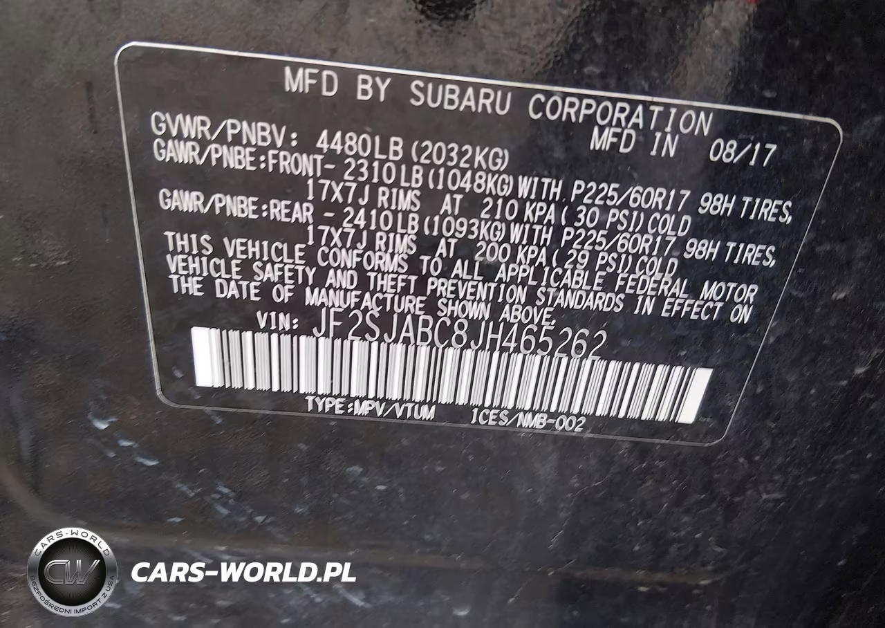 2018 Subaru Forester 2.5I VIN:JF2SJABC8JH465262 - 9