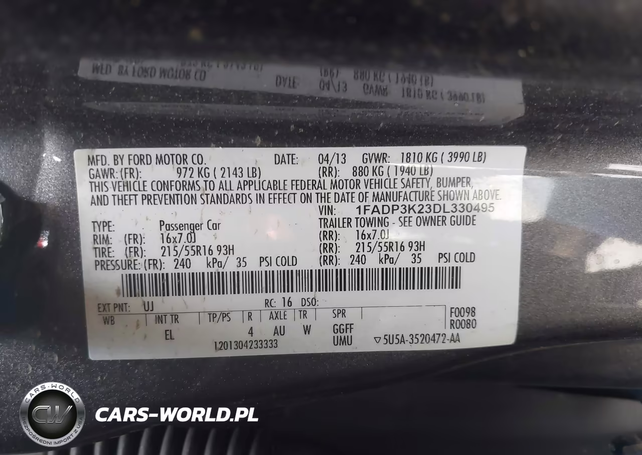 2013 Ford Focus Se VIN:1FADP3K23DL330495 - 9