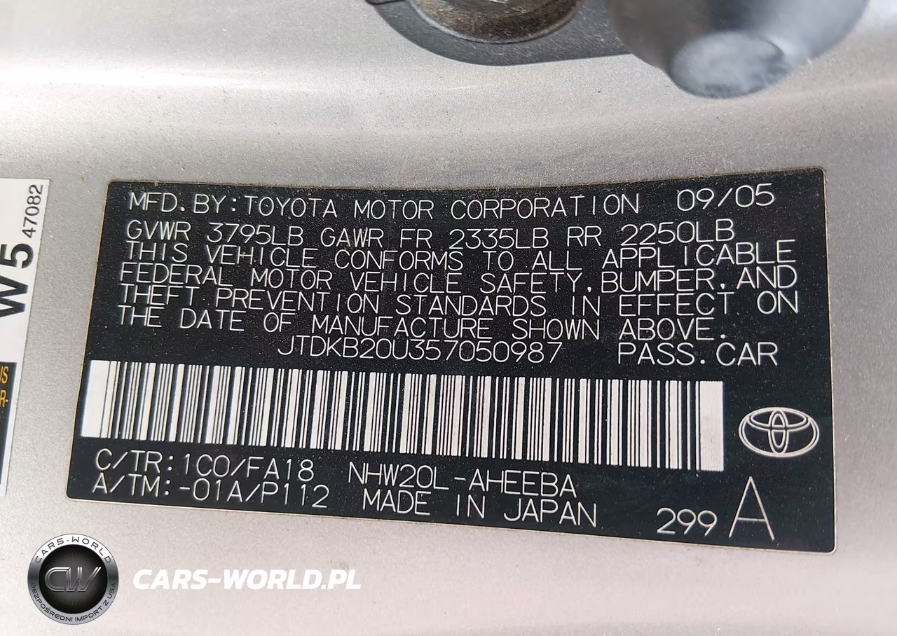 2005 Toyota Prius VIN:JTDKB20U357050987 - 9