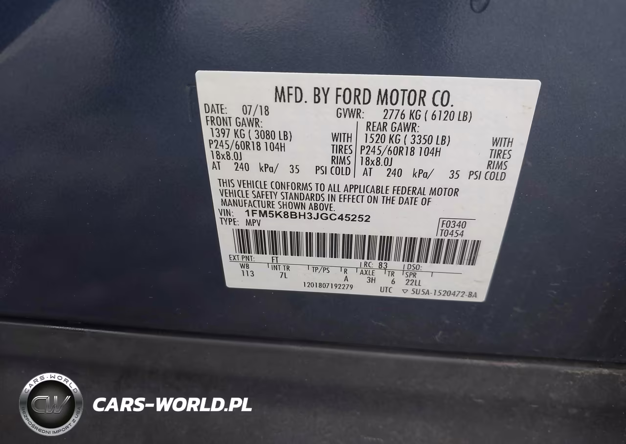 2018 Ford Explorer VIN:1FM5K8BH3JGC45252 - 9