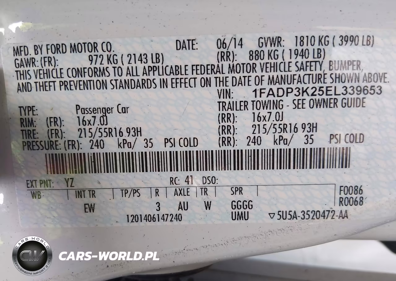 2014 Ford Focus Se VIN:1FADP3K25EL339653 - 9