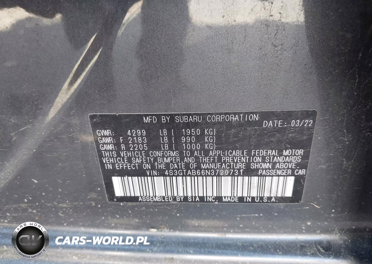 2022 Subaru Impreza Base 5-Door VIN:4S3GTAB66N3720731 - 9