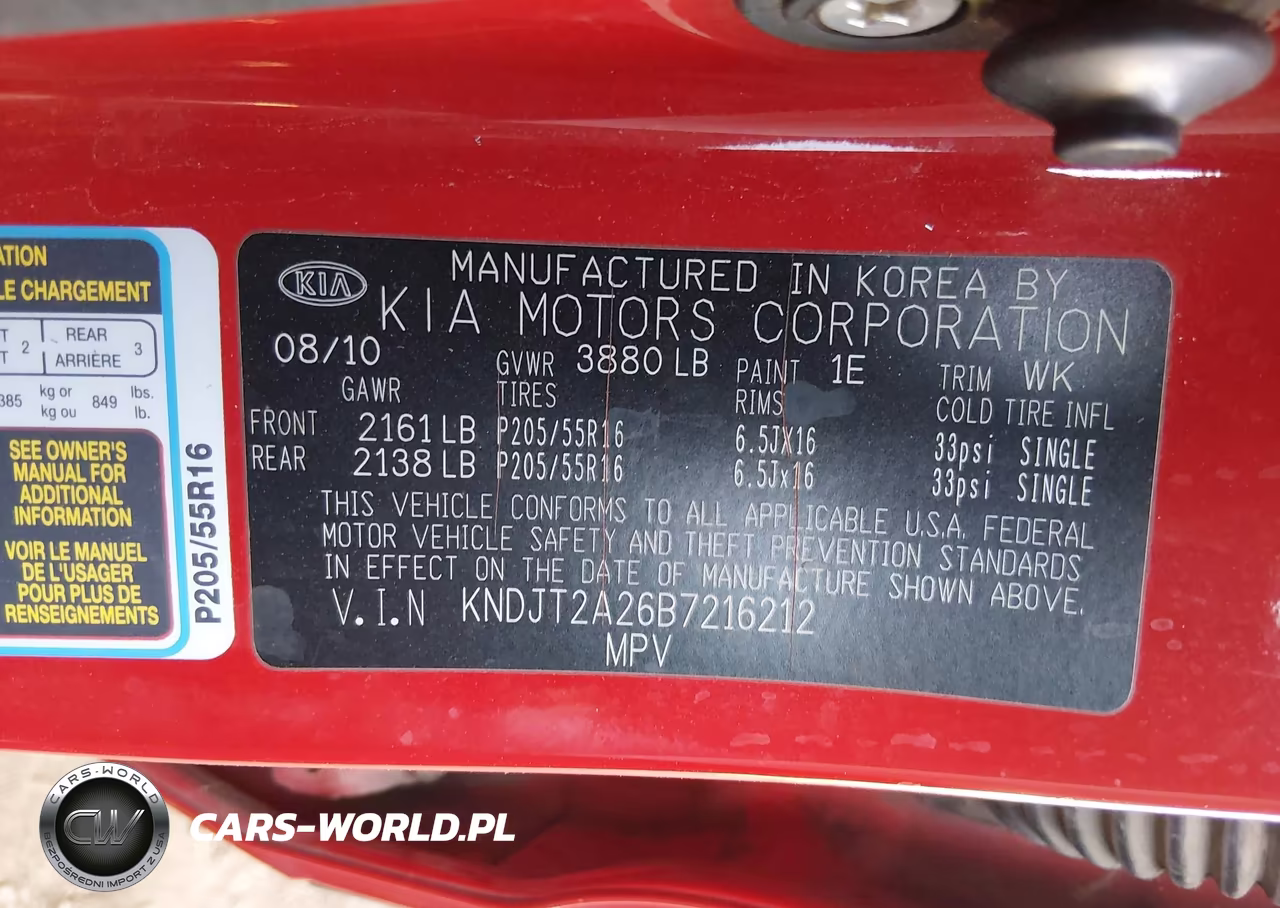 2011 Kia Soul + VIN:KNDJT2A26B7216212 - 9