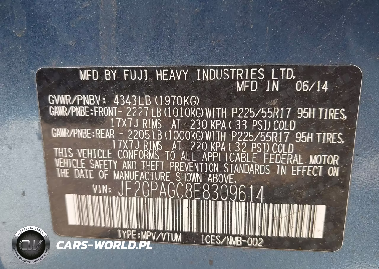 2014 Subaru Xv Crosstrek 2.0I Limited VIN:JF2GPAGC8E8309614 - 9