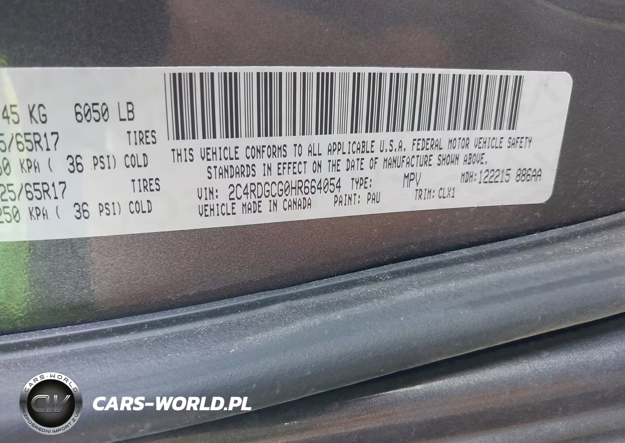 2017 Dodge Grand Caravan Sxt VIN:2C4RDGCG0HR664054 - 9