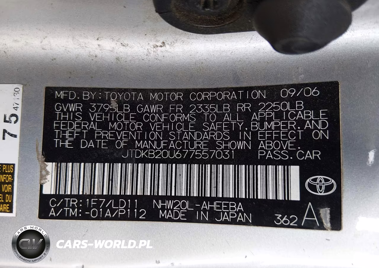 2007 Toyota Prius VIN:JTDKB20U677557031 - 9