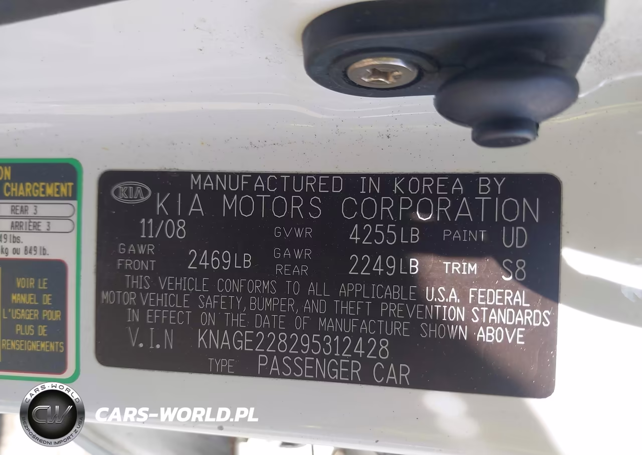 2009 Kia Optima Lx VIN:KNAGE228295312428 - 9