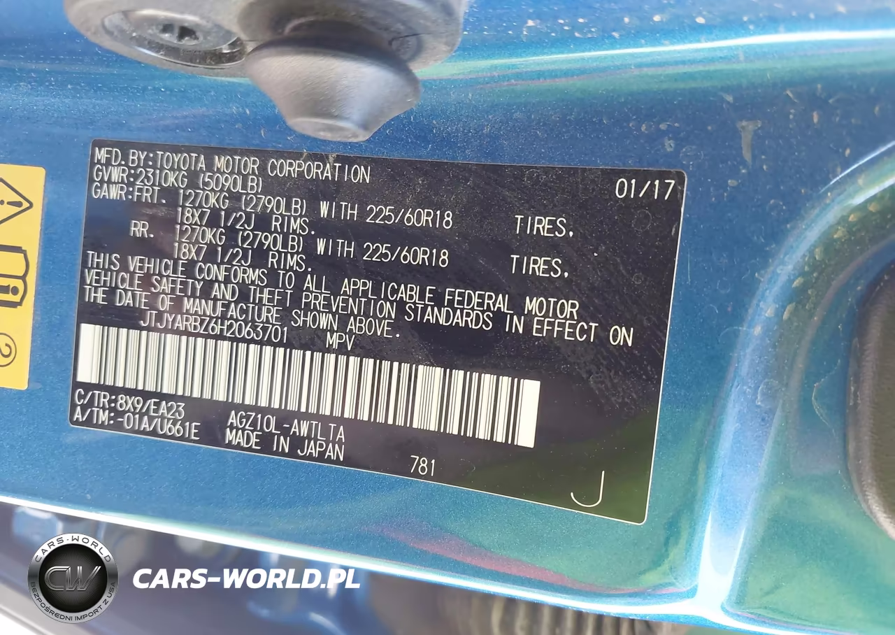 2017 Lexus Nx 200T VIN:JTJYARBZ6H2063701 - 9