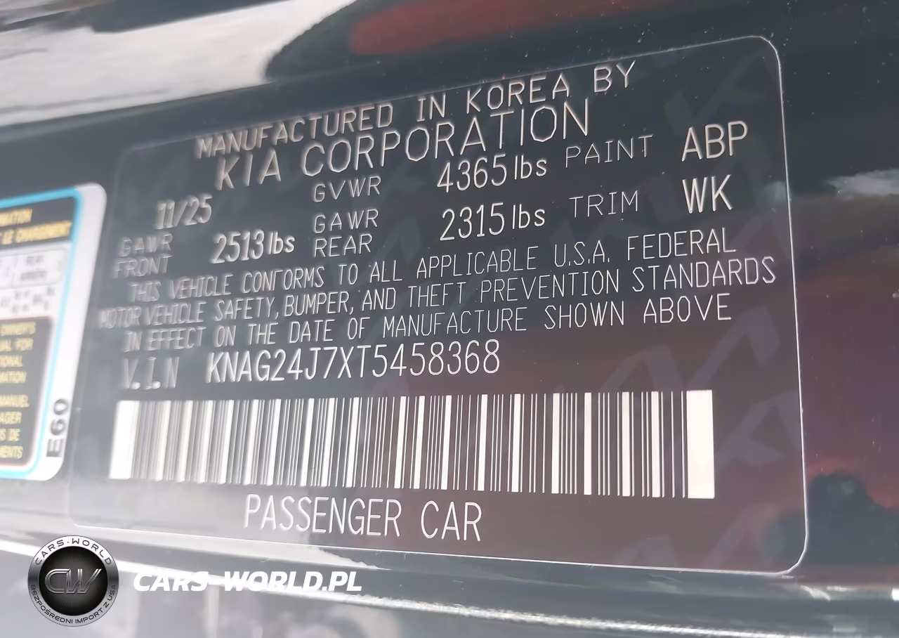 2026 Kia K5 Lxs Fwd VIN:KNAG24J7XT5458368 - 9