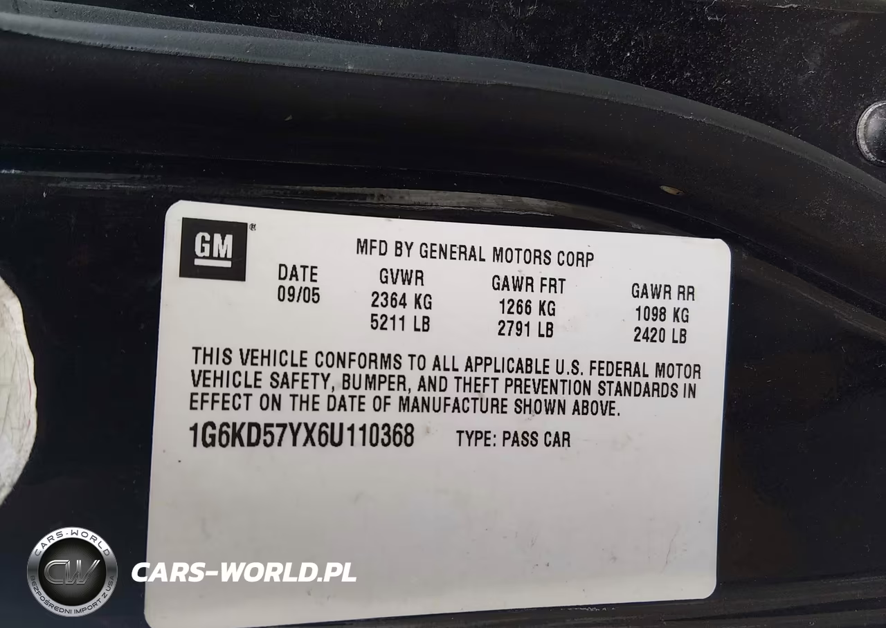 2006 Cadillac Dts Standard VIN:1G6KD57YX6U110368 - 9