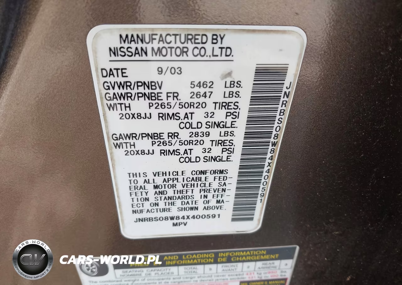 2004 Infiniti Fx45 VIN:JNRBS08W84X400591 - 9