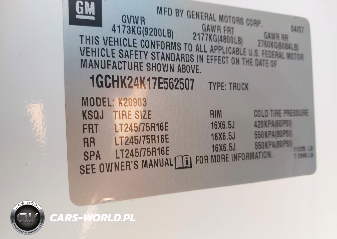 2007 Chevrolet Silverado 2500Hd Work Truck VIN:1GCHK24K17E562507 - 9