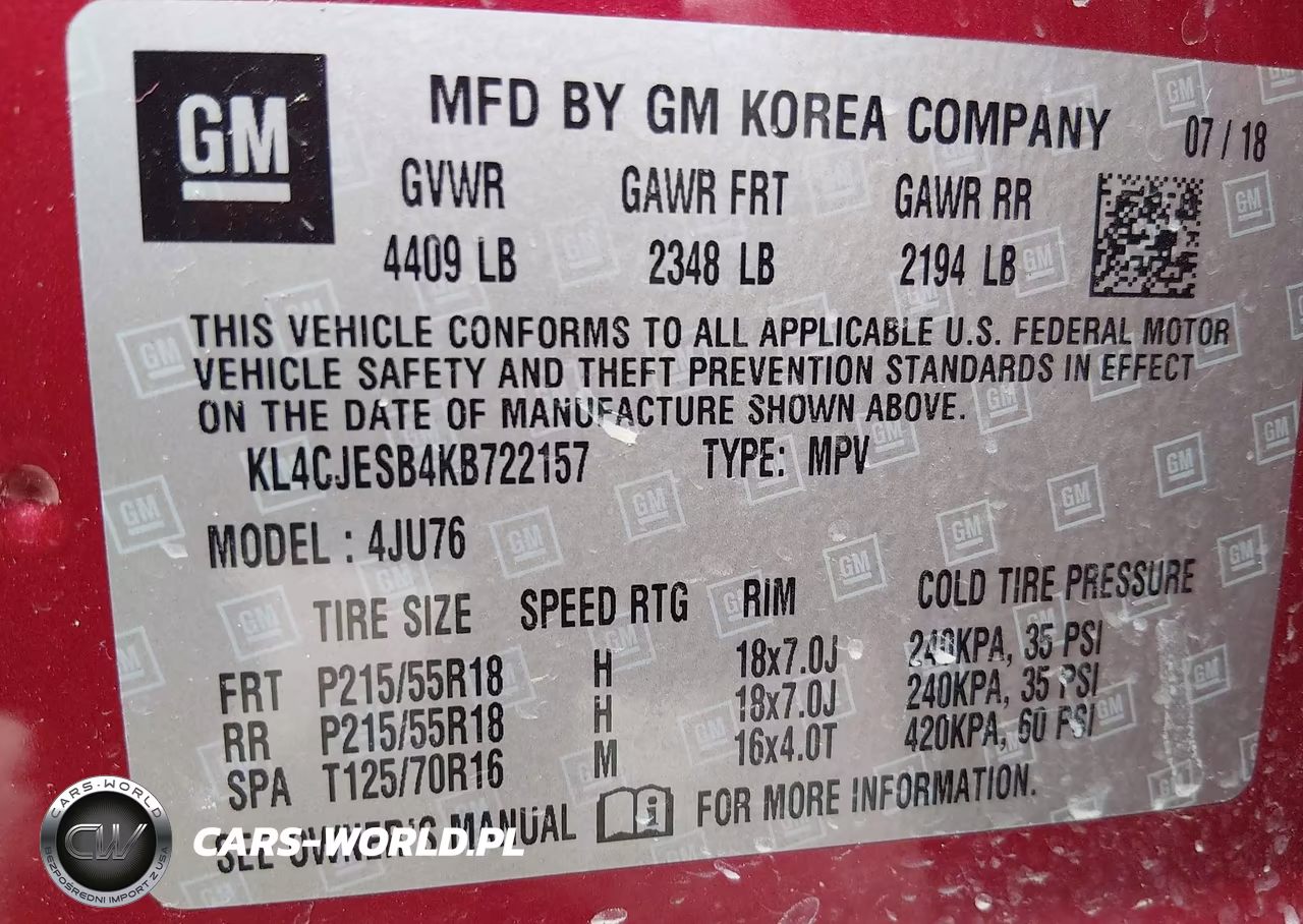2019 Buick Encore Awd Preferred VIN:KL4CJESB4KB722157 - 9
