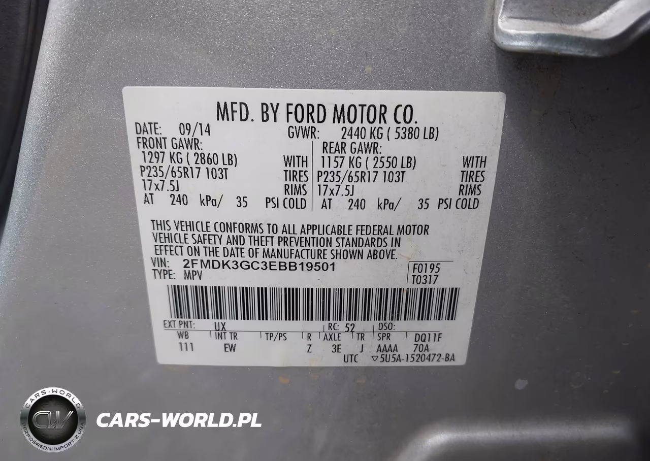 2014 Ford Edge Se VIN:2FMDK3GC3EBB19501 - 9