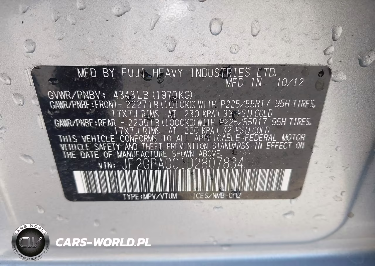 2013 Subaru Xv Crosstrek 2.0I Limited VIN:JF2GPAGC1D2807834 - 9