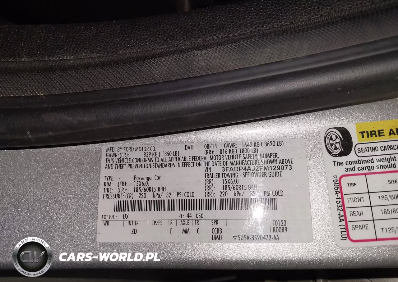 2015 Ford Fiesta S VIN:3FADP4AJ2FM129073 - 9