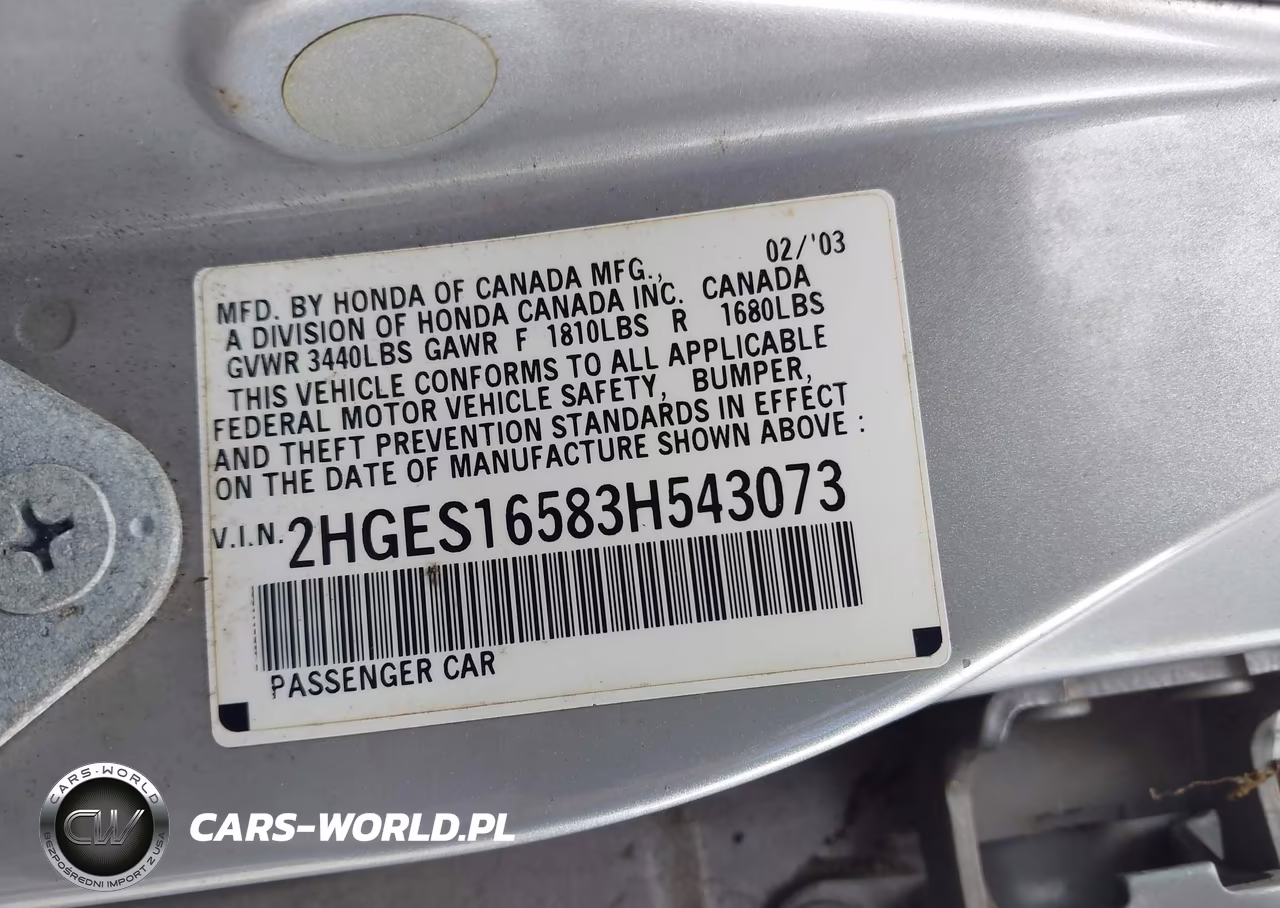2003 Honda Civic Lx VIN:2HGES16583H543073 - 9