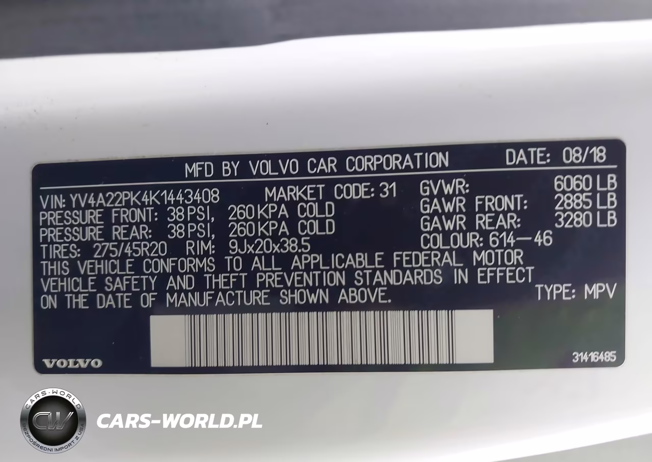 2019 Volvo Xc90 T6 Momentum VIN:YV4A22PK4K1443408 - 9