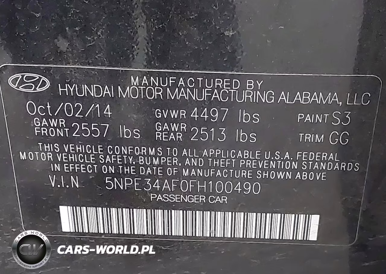 2015 Hyundai Sonata Limited VIN:5NPE34AF0FH100490 - 9